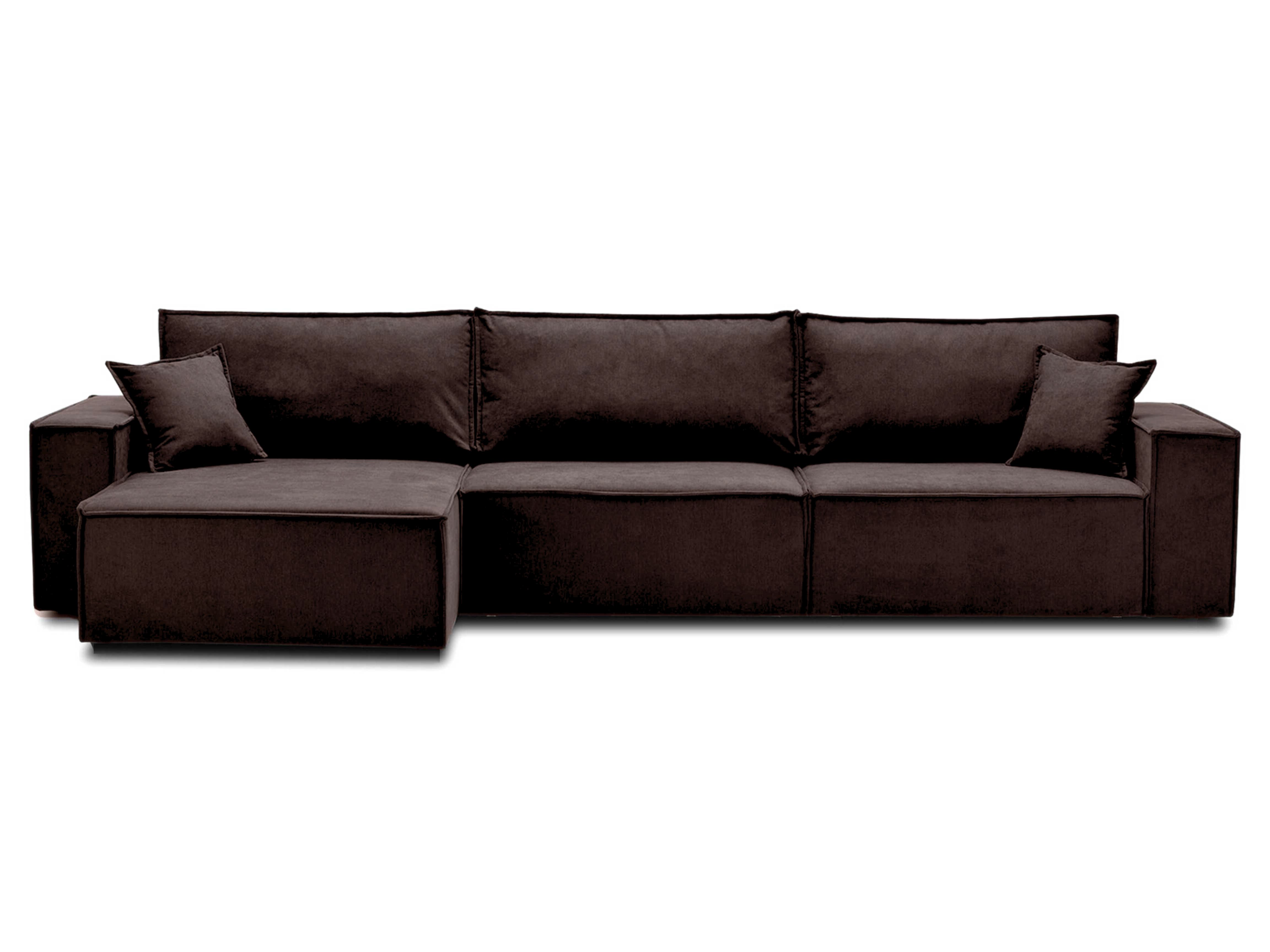 Duży narożnik w stylu loft brązowy